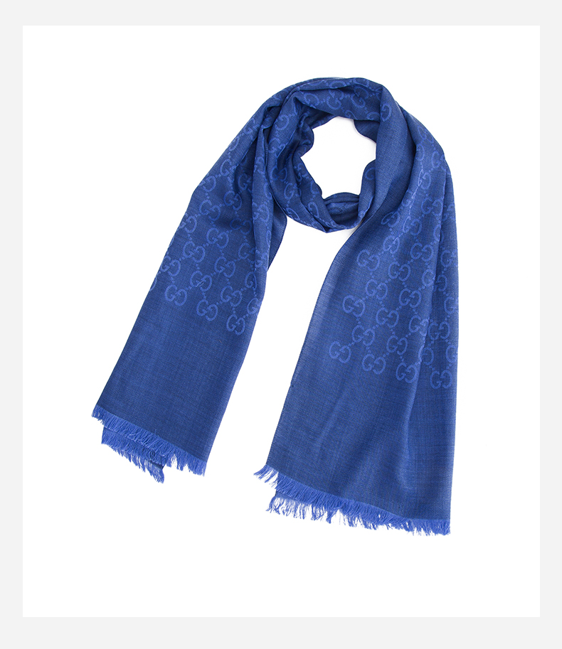 gucci/古驰【20秋冬新款】女士混纺双g图案时尚围巾 165904dx