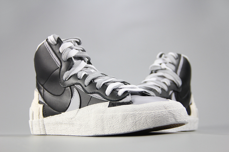 耐克nike blazer mid x sacai联名解构黑白休闲板鞋bv0072-002