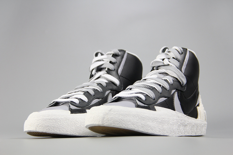 耐克nike blazer mid x sacai联名解构黑白休闲板鞋bv0072-002