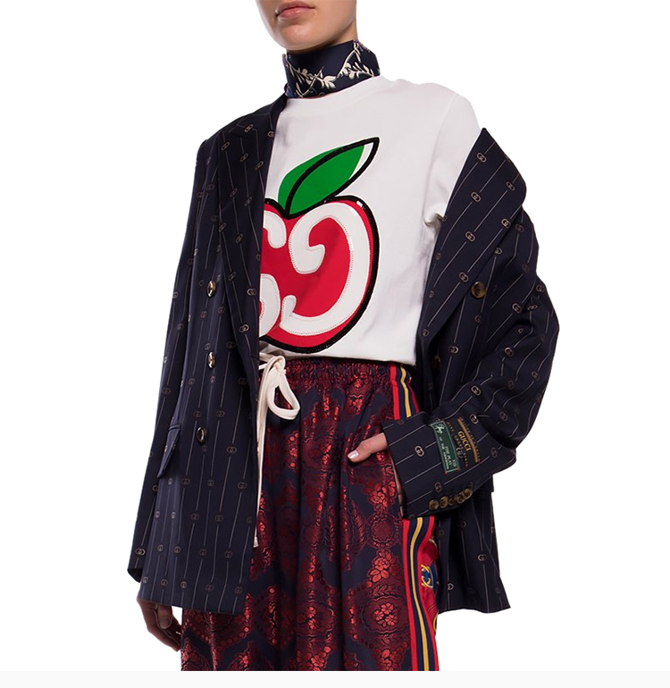 【包邮包税】gucci/古驰 20春夏 女装 服饰 棉质圆领经典logo款半袖