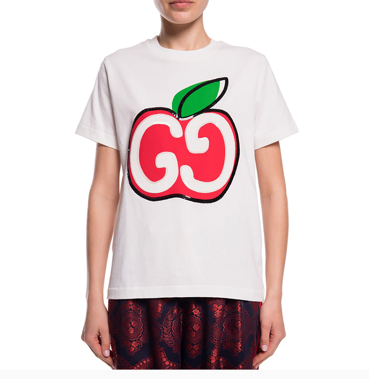 gucci/古驰 20春夏 女装 服饰 圆领 棉质经典款半袖 女士短袖t恤