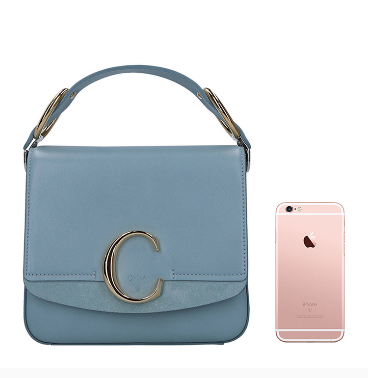chloe/克洛伊 20春夏 c bag系列 女士小牛皮logo标识经典手提包单肩包