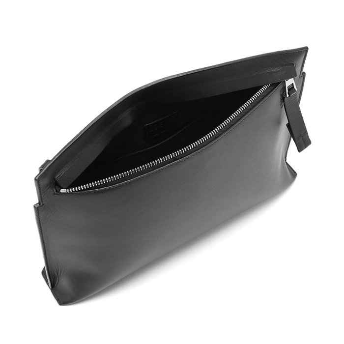 loewe/罗意威 手拿包20春夏新款 男士中号黑色字母logo皮革拉链钱包手