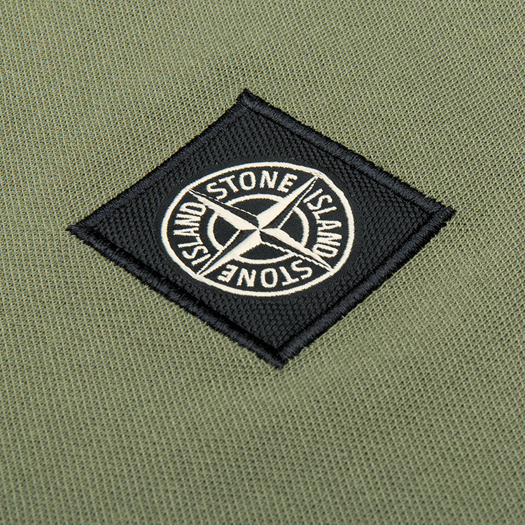 【21春夏】stone island/stone island 男士 翻领 两扣 军绿色 纯色