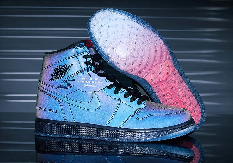 air jordan 1 high zoom r2t fearless 炫彩反光 变色龙 3m 银河 bv