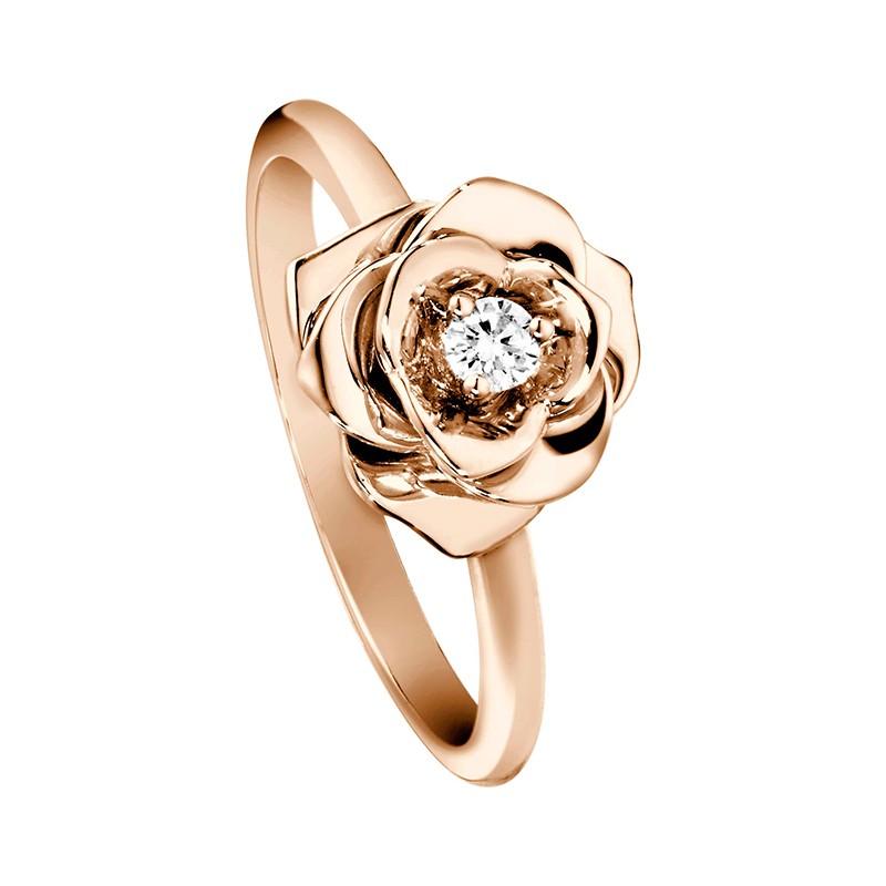 【包税】piaget/伯爵 rose玫瑰系列 18k金玫瑰金镶钻戒指 g34ur400