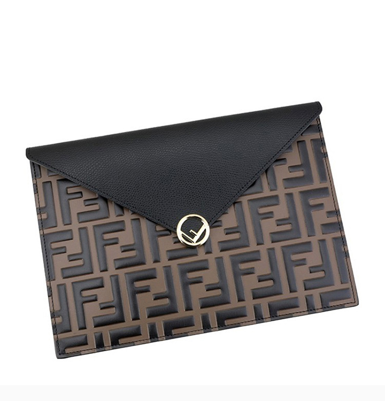 fendi/芬迪 21春夏 女士牛皮f图案翻盖经典logo款手拿包