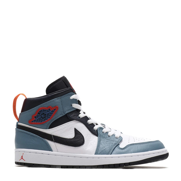 nike/耐克 air jordan 1 aj1 乔1 mid 白黑蓝 篮球鞋 cu2802-100