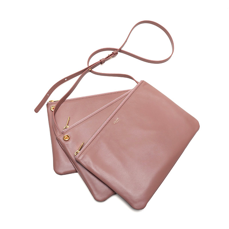 celine/赛琳女士羊皮trio单肩斜挎包187613beb