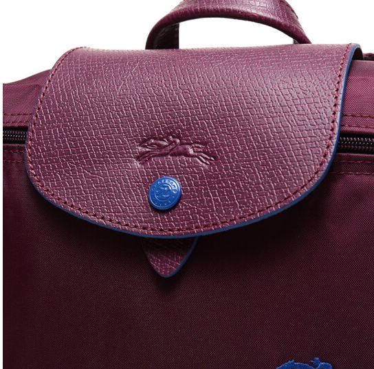 longchamp/珑骧70周年纪念款 女士le pliage系列尼龙织物可折叠双肩包