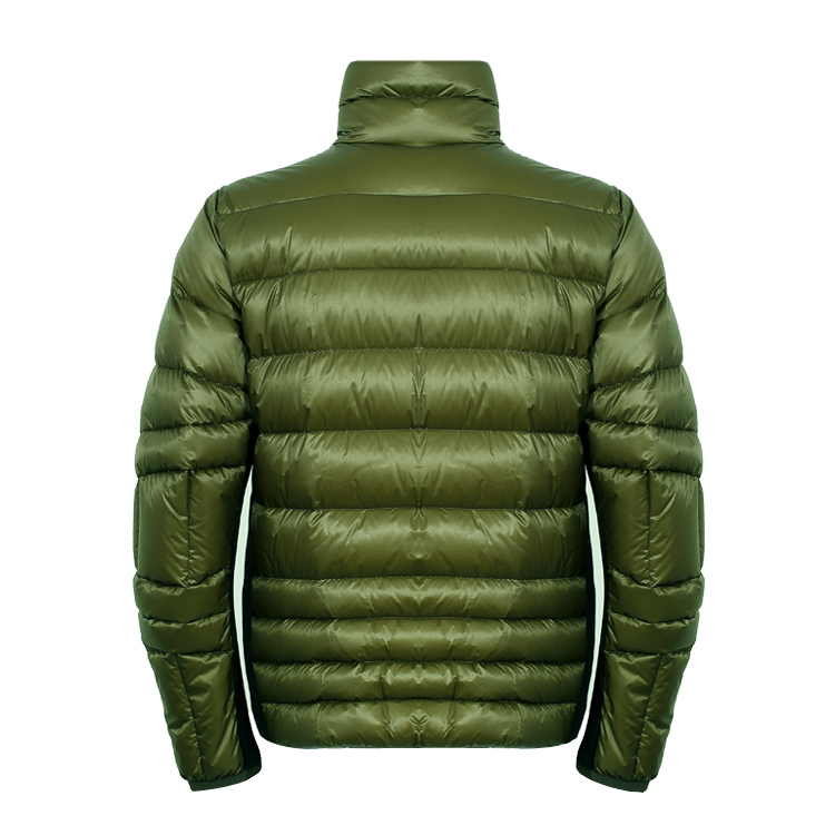 moncler/蒙克莱军绿色立领拉链开合男士羽绒服 4192785