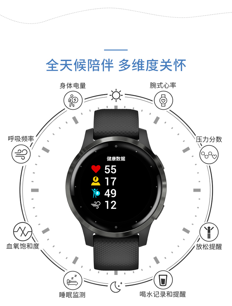 【血氧功能】【時尚&運動】garmin/佳明手錶garminactive s小碼光學