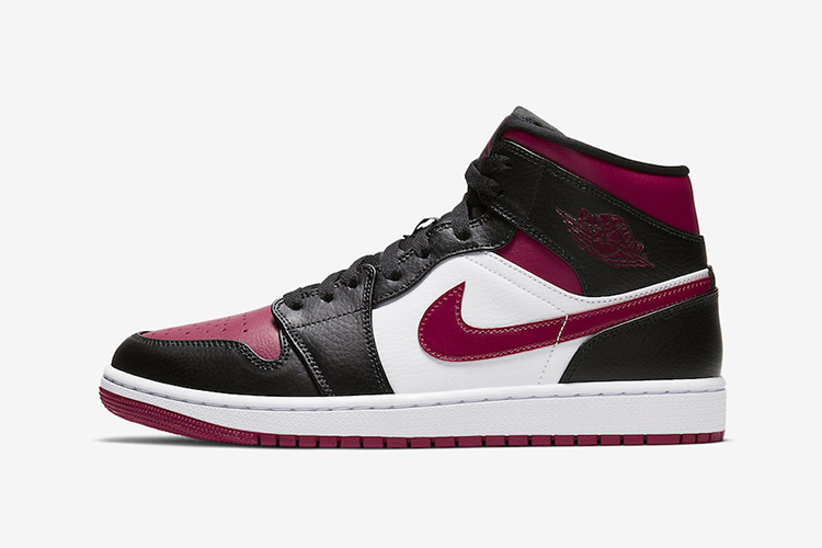 nike 耐克 aj1 黑红脚趾 中帮 air jordan 1 mid 篮球鞋 554724-066