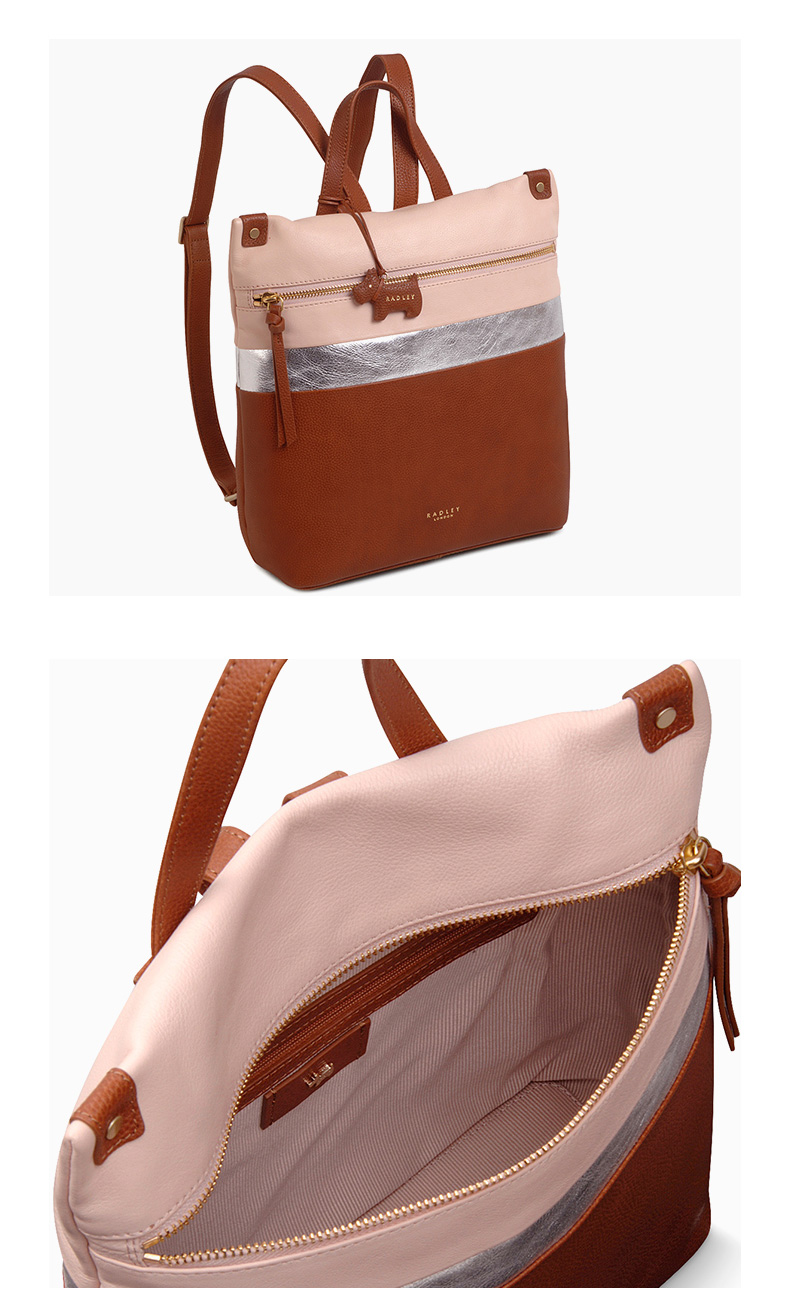 radley/蕾德莉,适用人群:青年英国 女士中号拉链背包2019新款牛皮双肩