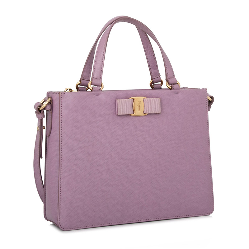 salvatore ferragamo/菲拉格慕 女士小牛皮拉链蝴蝶结单肩斜挎手提包