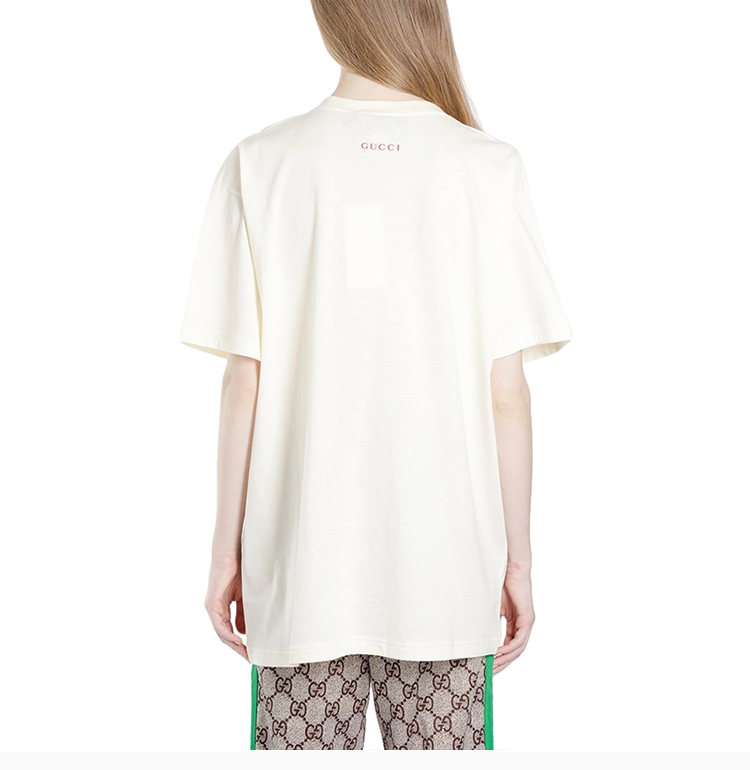【gucci古驰 女士短袖t恤】gucci/古驰 20春夏 女装 服装 棉质猫咪