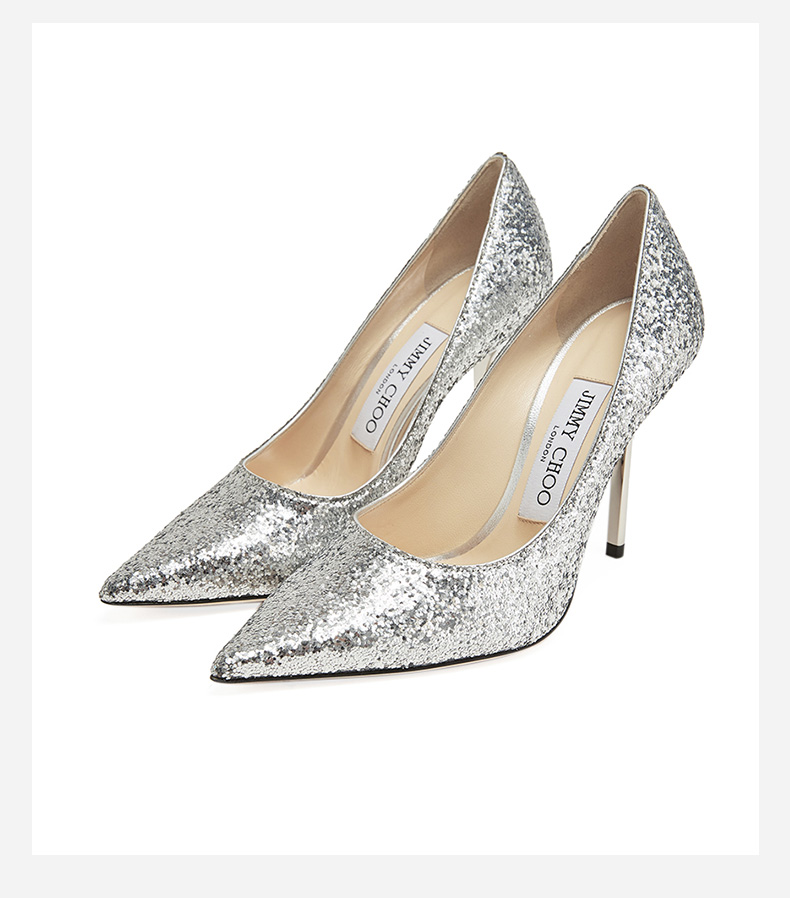 jimmychoo/周仰杰女士love100系列亮片高跟鞋dxb-c