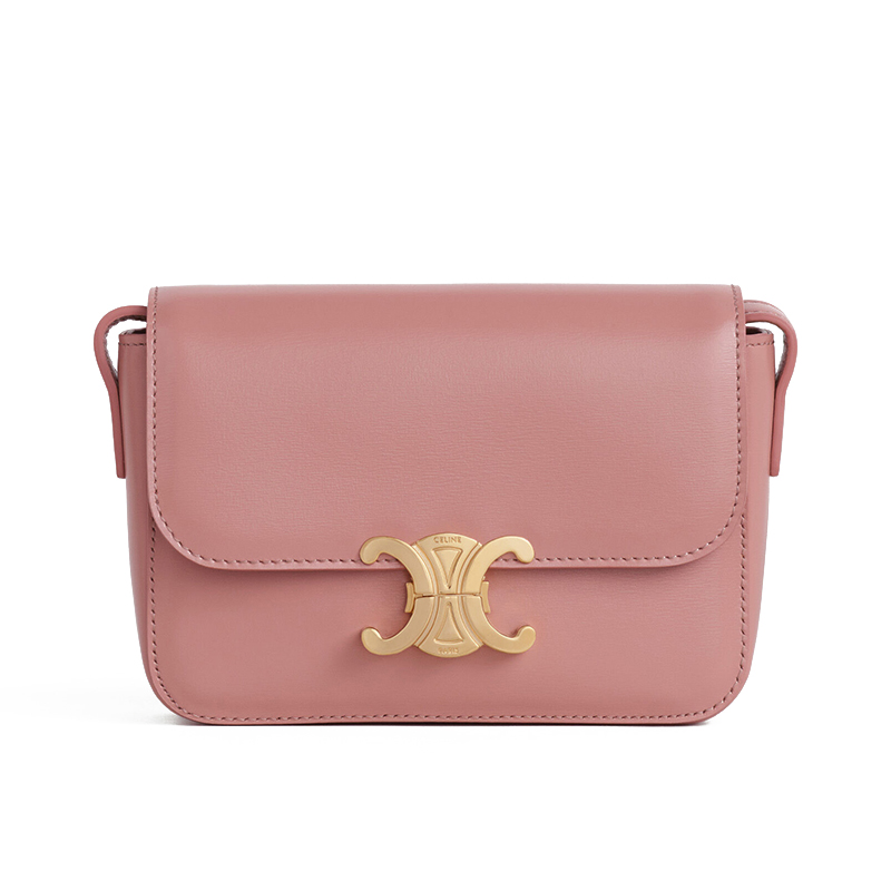 【包税】celine/赛琳 2020春夏新款triomphe 缎面小牛皮古典玫瑰新色
