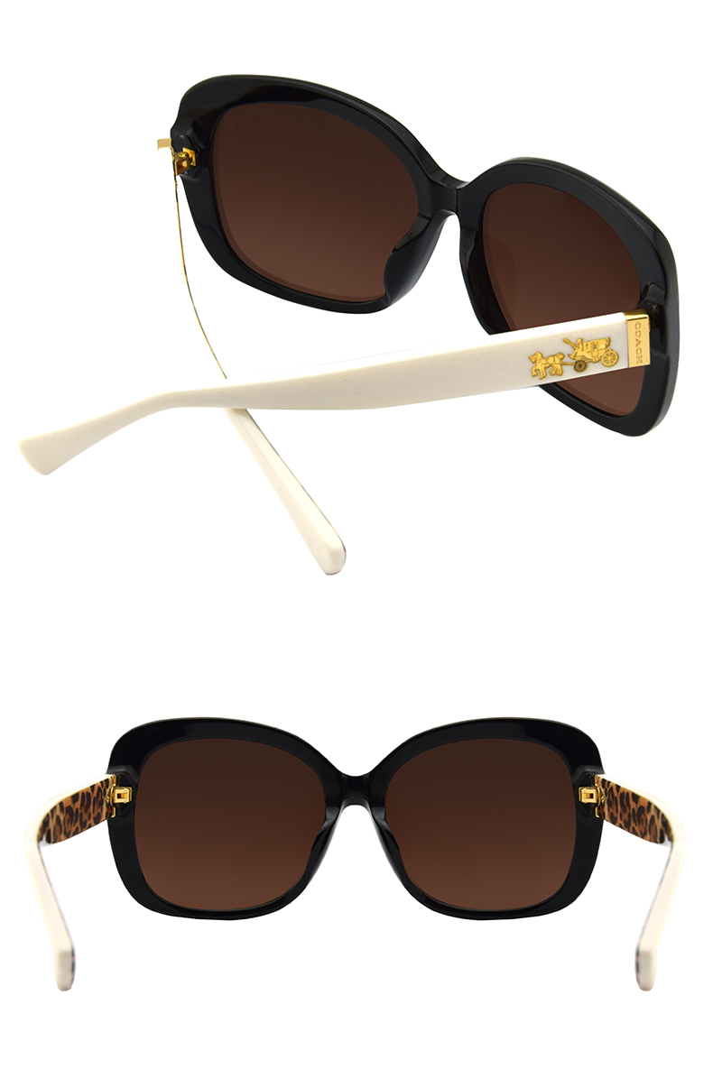 coach/蔻驰 时尚板材方形大框女士太阳镜 全框墨镜眼镜 hc8158f 58mm