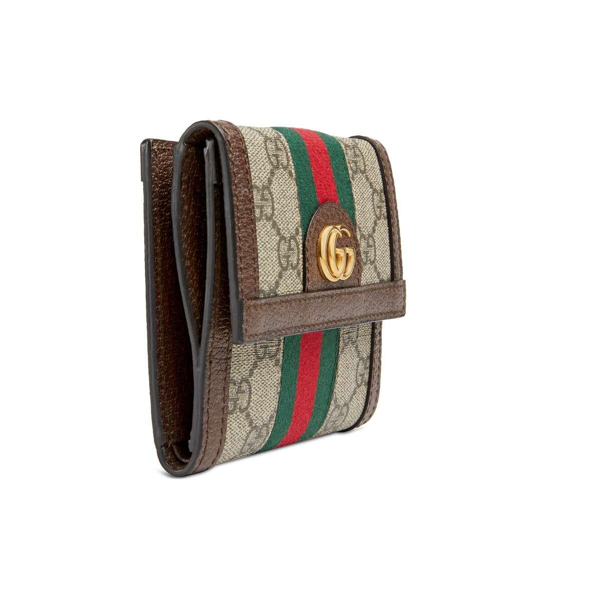 【包邮包税】够巴黎tls gucci 19秋冬女士ophidia系列gg法式翻盖钱包