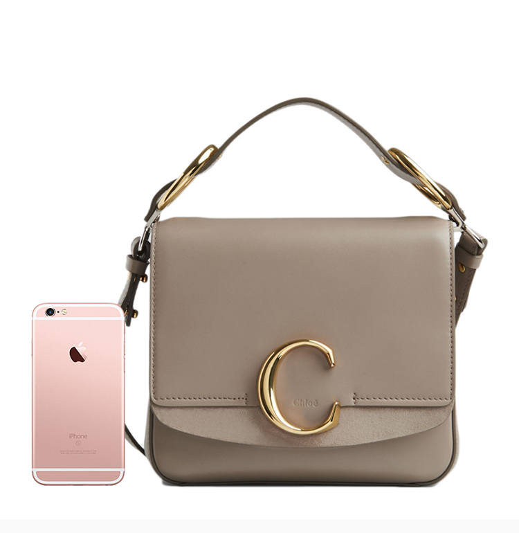 chloe/克洛伊 20春夏 c bag系列 女士小牛皮logo标识经典手提包单肩包