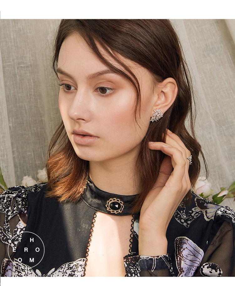 【迪丽热巴明星同款】the room/the room inch edition冰花钻石耳钉