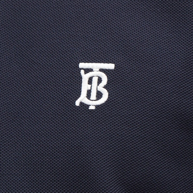 burberry/博柏利 男装polo衫20春夏monogram 男士海军蓝色条纹刺绣b标