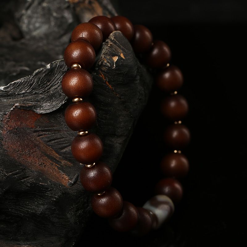 zhangs textiles/绣花张 百年菩提根大象皮佛珠手串【北京极速达】