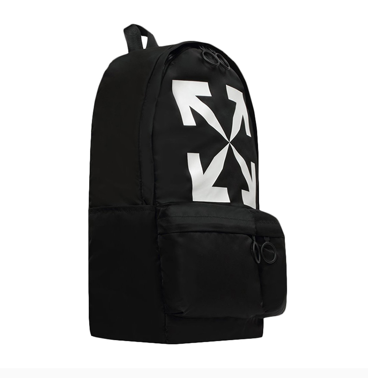 off-white/off-white 男士黑白尼龙箭头标识时尚背包双肩包