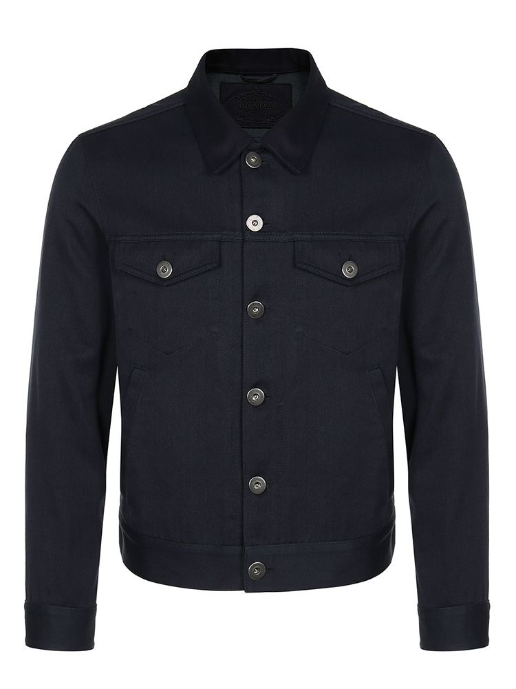 prada/普拉达 男士夹克 深蓝色翻领男士夹克