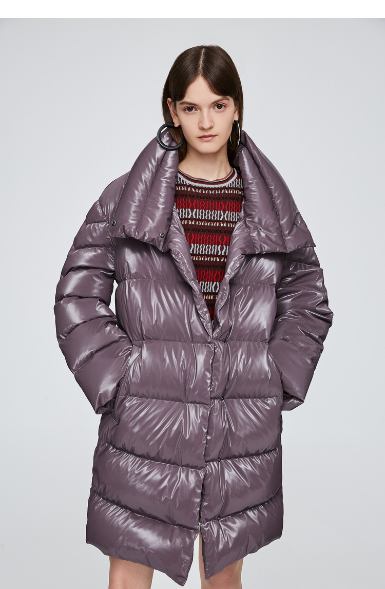 dzzit/dzzit地素 19冬a廓形光感面料长款女士羽绒服 女士外套 羽绒