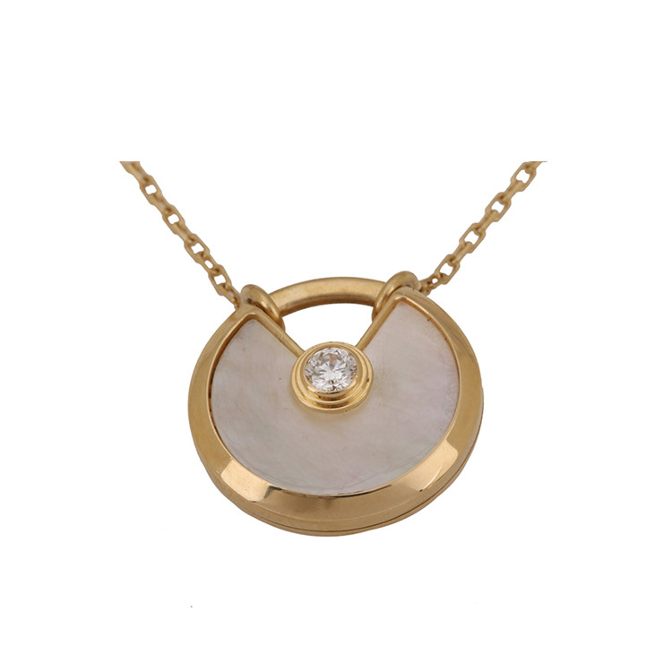 cartier/卡地亚 护身符小号款白色珍珠母贝项链毛衣链(ab级已使用)