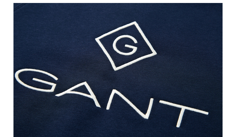 gant/甘特 2020早春新品 男卫衣 净色字母logo印花圆领卫衣2046062