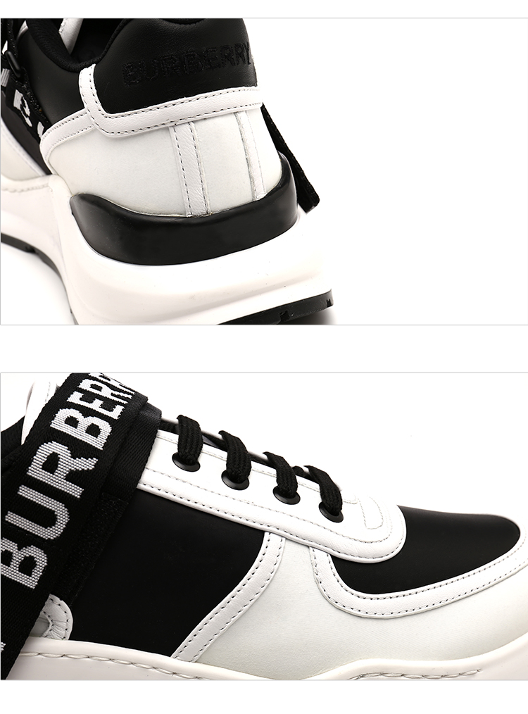 burberry/博柏利巴宝莉男鞋 logo织带 拼接老爹鞋牛皮革男士休闲鞋