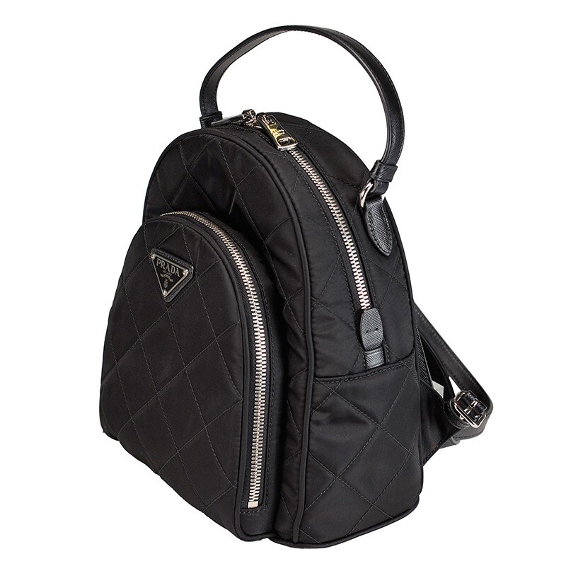 prada/普拉达 女包女士休闲时尚格纹双肩包 1bz066 2as3 f0002