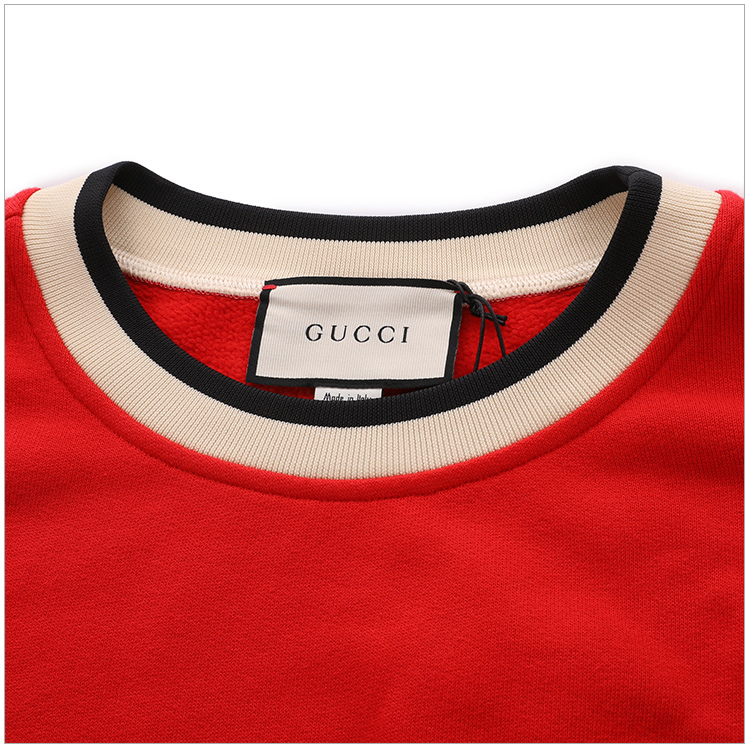 gucci/古馳女裝 服飾 棉質鯊魚印花logo長袖t恤 女衛衣 522842