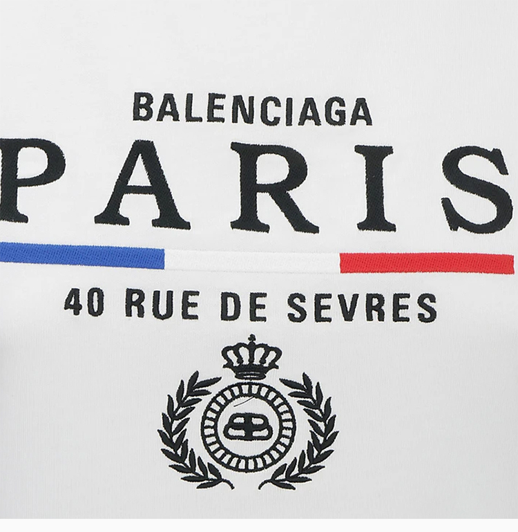 【包邮包税】balenciaga/巴黎世家 20春夏 女装 服装 白色棉质logo