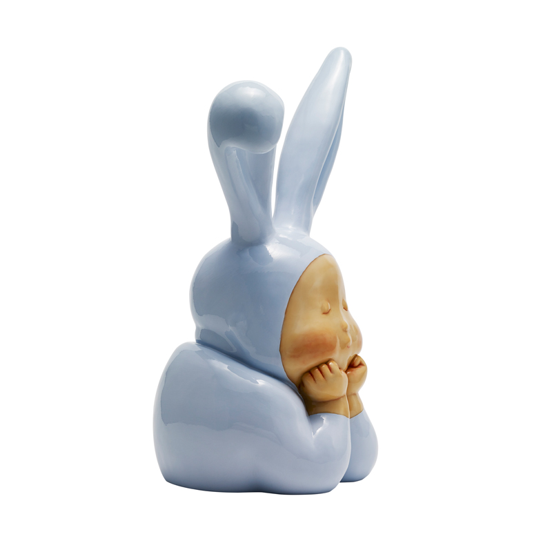 稀奇艺术 向京作品《兔比比》签名限量艺术品雕塑摆件