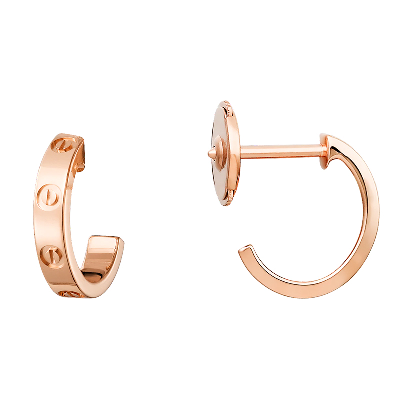 【包邮包税】cartier/卡地亚 经典love系列 18k金玫瑰金love耳环 b