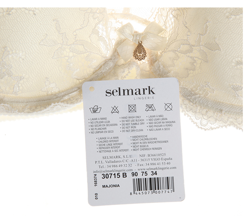 SELMARK/赛马可欧洲蕾丝透气文胸比基尼型内裤   女士内衣套装 3071502