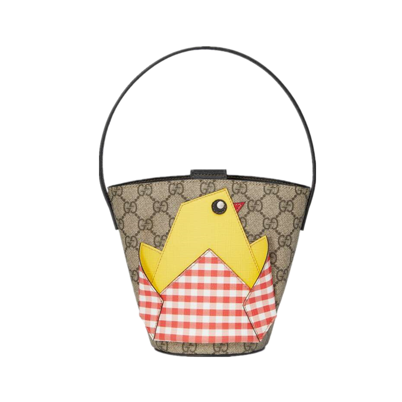 【2020儿童新款】预定一周左右发货gucci/古驰 小鸡图案gg水桶包儿童