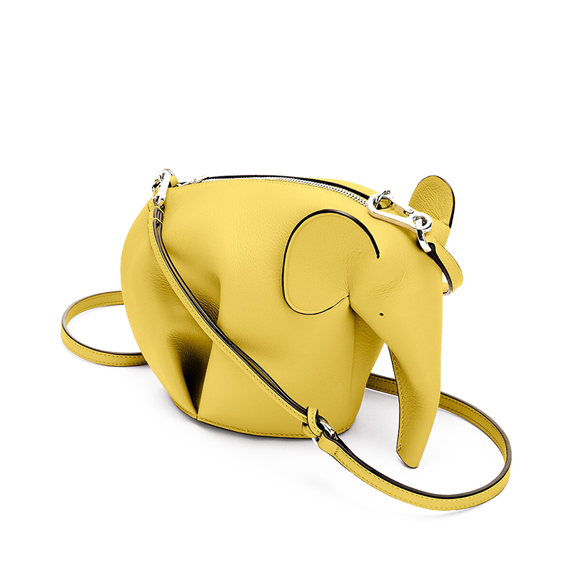 【包税】loewe/罗意威 20 elephant系列 大象迷你黄色斜挎包
