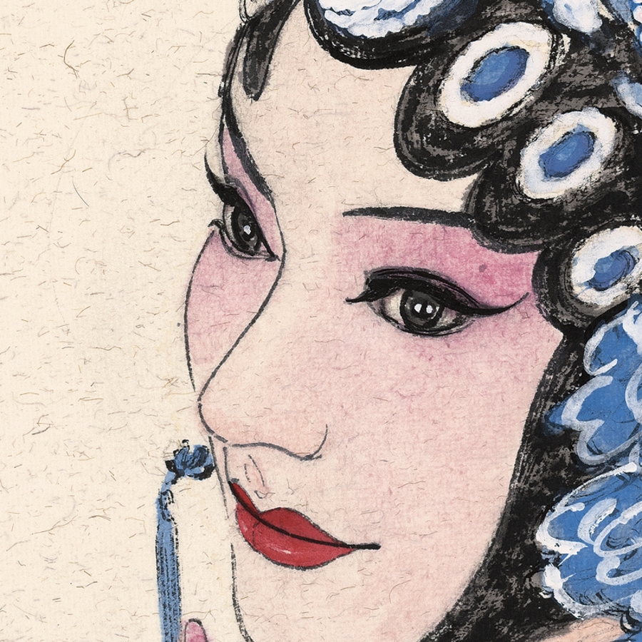 【secoo art寺库艺术 传统水墨单幅作品】订制 窦红《京剧人物》/33x