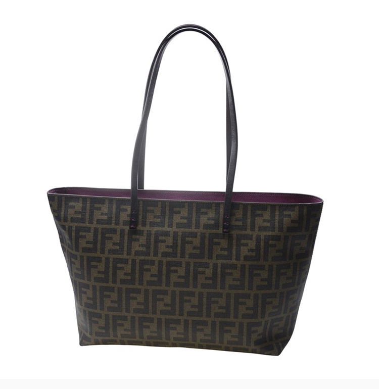 【包税】fendi 芬迪 20春夏 roll bag系列 女士经典双f 印花pvc配皮