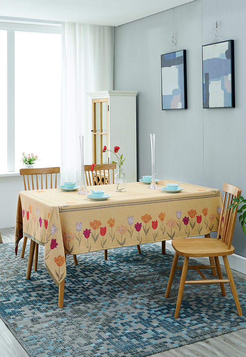 ekelund瑞典设计纯棉桌布美式田园郁金香桌布