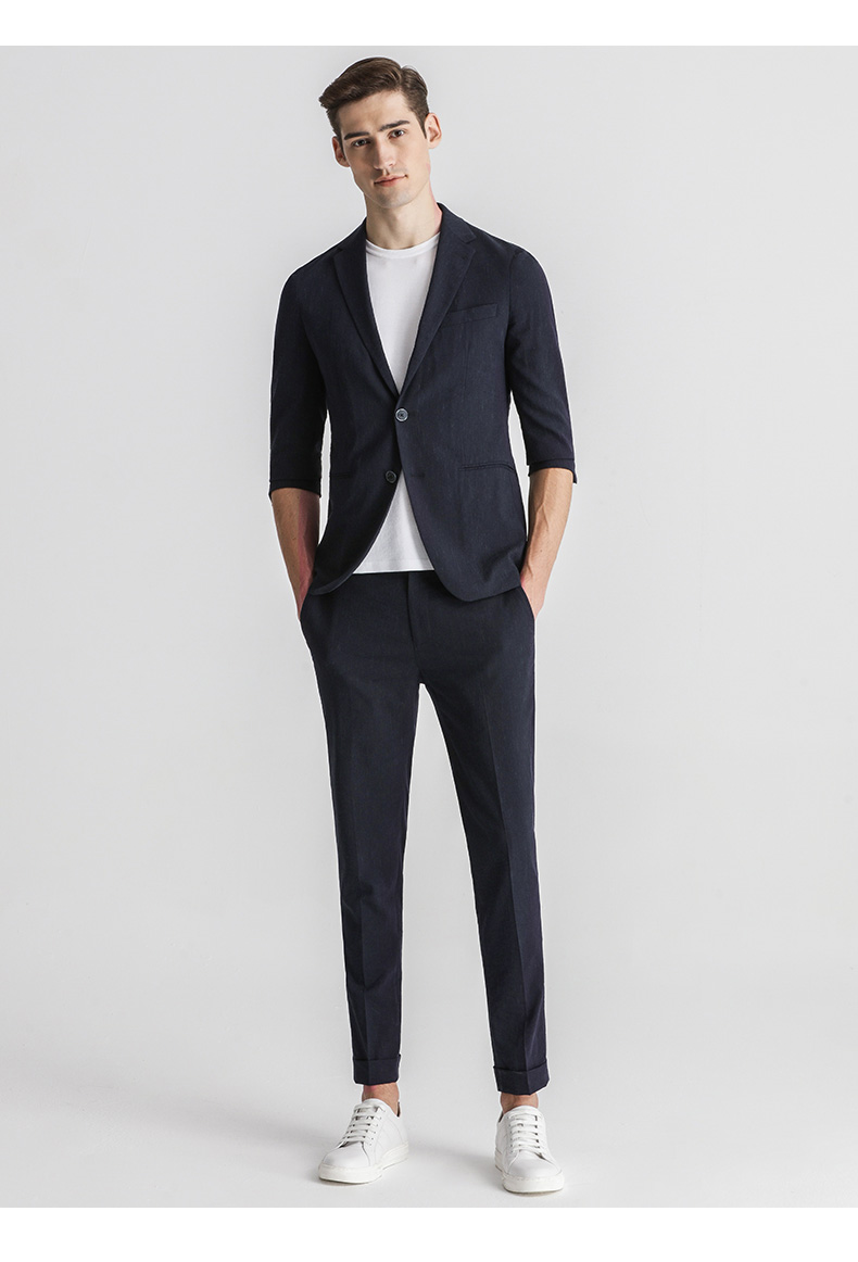 saint angelo/报喜鸟2020新款商务休闲男士西服套装单排扣潮西装
