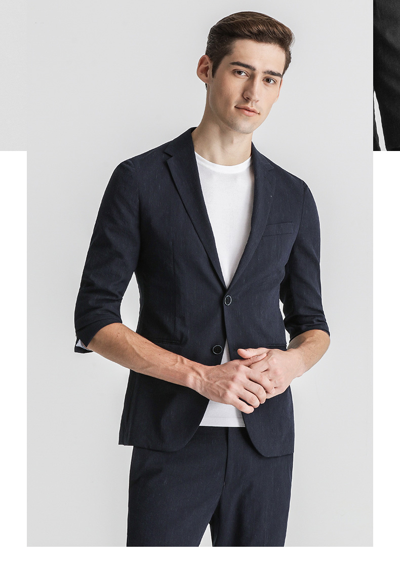 saint angelo/报喜鸟2020新款商务休闲男士西服套装单排扣潮西装