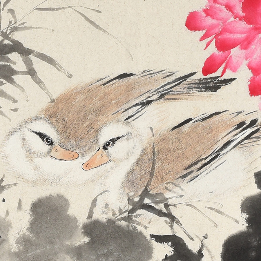陈墨斗 《清趣》 /135x69cm/传统水墨