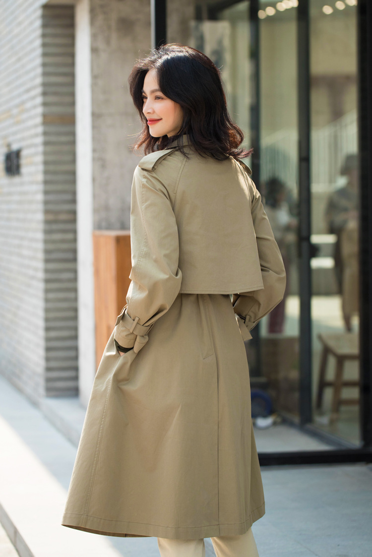 geleistory/geleistory真爱系列棉质中长款风衣女气质百搭外套女 女士