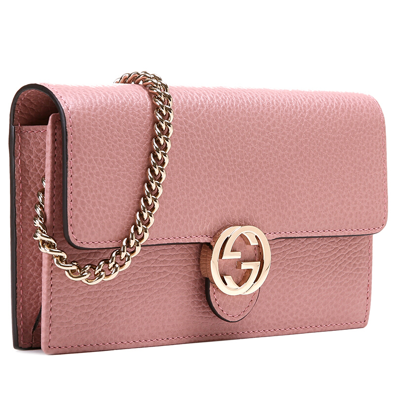 gucci/古驰 女士荔枝纹 牛皮双g扣 风琴链条 单肩斜挎包 510314 cao0g